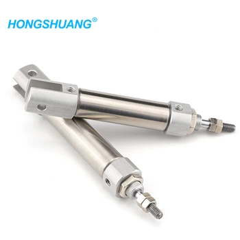 

cdj2d10 12 16 bore stroke 5 10 15 20 25 30 40 50 DOUBLE Clevis mini cylinder SMC type