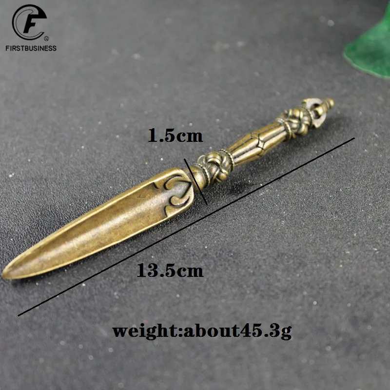 Tea Cutter Tea Needle Set Tea Making Tools Retro Brass Tibetan Magic Pestle Tea Needle Puer Tea Knives Cutter Prying Tool Accessory Craft Kung Fu Teasets Knife