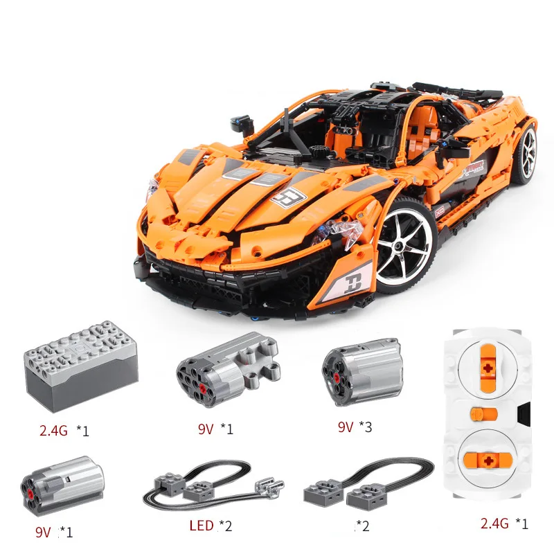 

XQ1001 Technic Car The MOC-16915 McLaren P1 Motor Function Car Set Building Blocks Bricks 20087 Kid Christmas Toys For Children