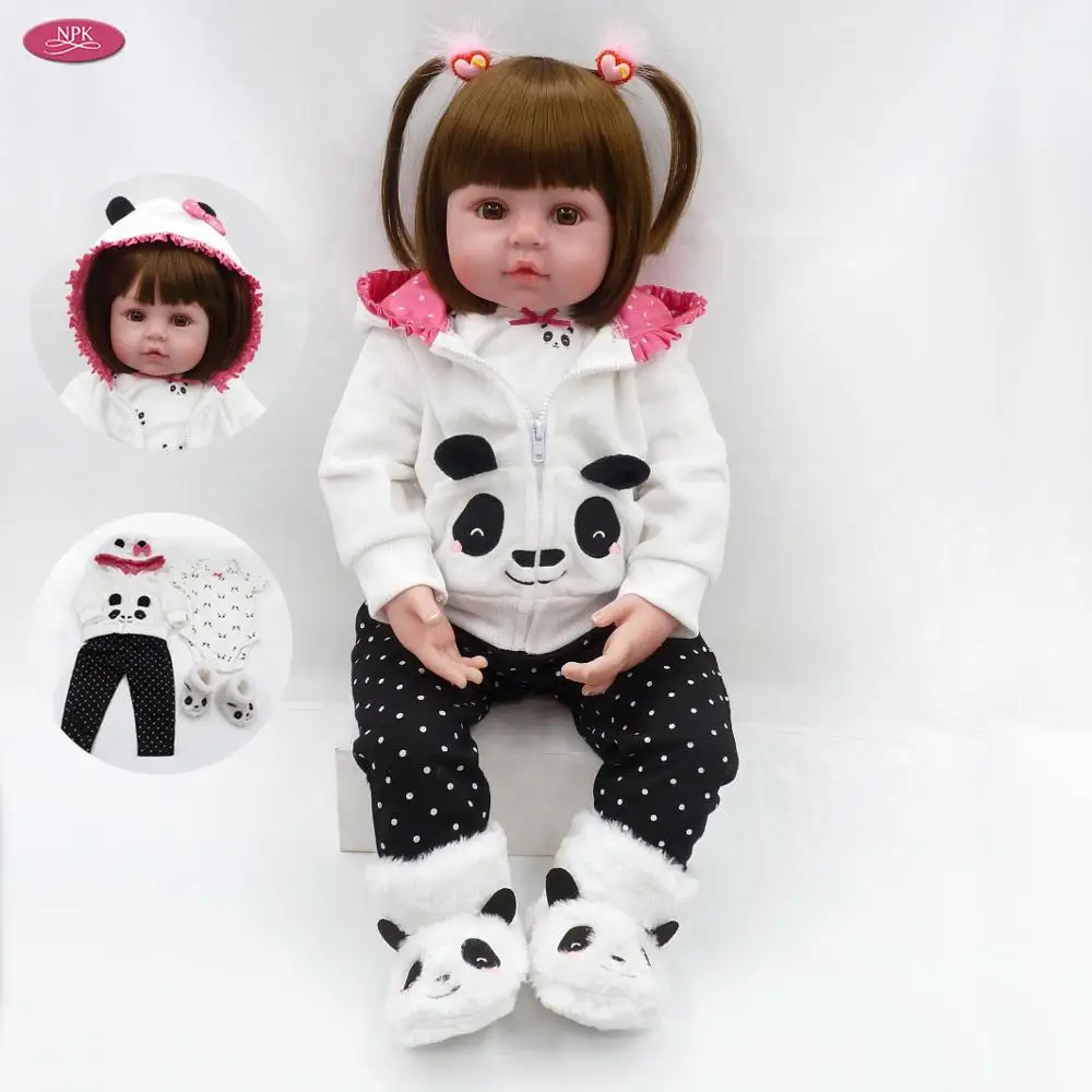 NPK 48 см Reborn Baby Dolls Игрушки для девочек силиконовые виниловые реалистичные принцессы для малышей Menina Bebes Reborn Bonecas настоящая кукла для девочек