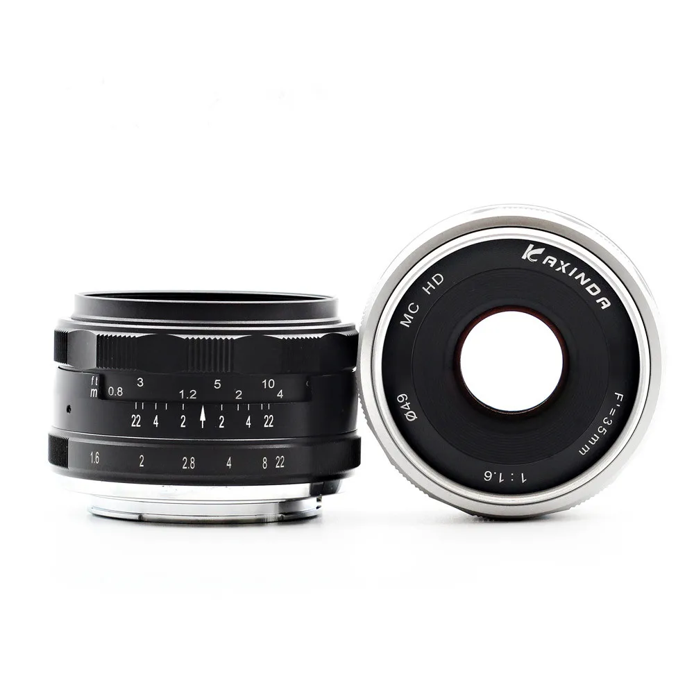 Объектив камеры Kaxinda 35 мм f/1,6 стандартный ручной объектив для Canon EOS M M2 M3 M5 M6 M10 беззеркальная камера