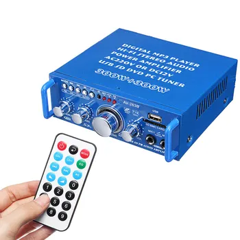 

600W Mini 2CH HiFi Digital Audio Stereo Amplifier Bass FM Radio Car Bluetooth Home 12V 220V