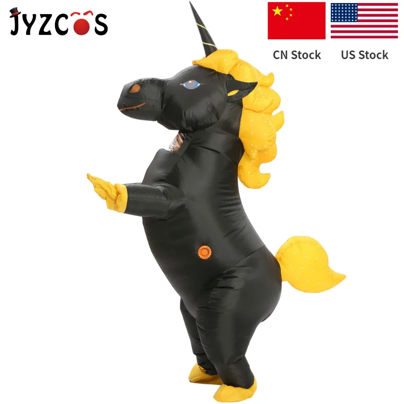 JYZCOS/Новинка; костюм унисекс для взрослых и детей; надувной костюм единорога; карнавальные костюмы на Хэллоуин; Карнавальная одежда с животными; нарядное платье; костюмы