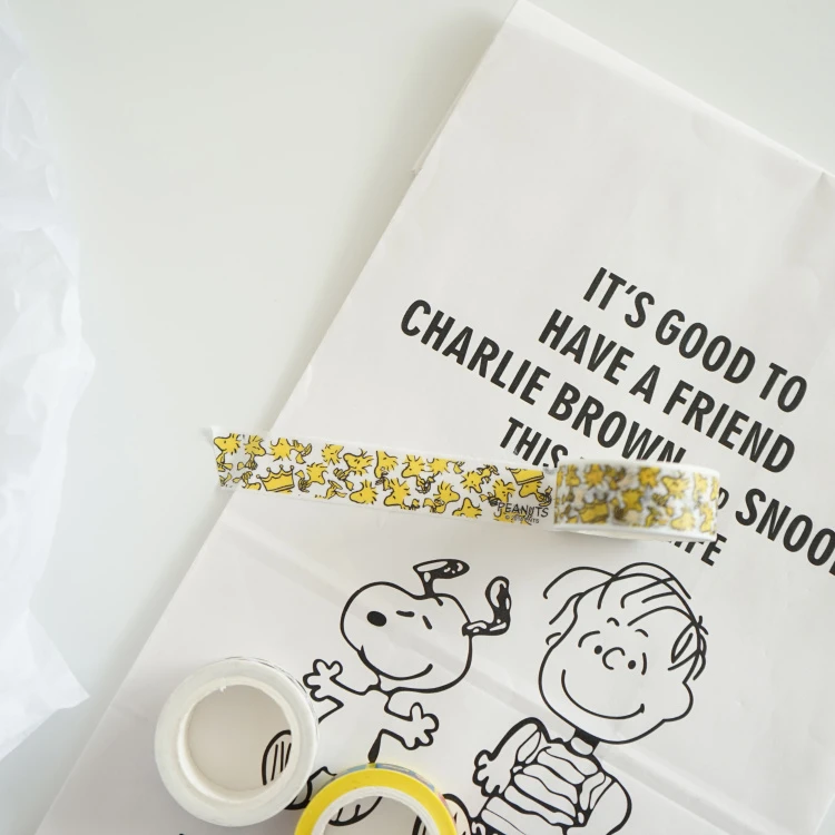 SIXONE Peanut Мультяшные персонажи васи лента изгой собака настольная декоративная лента Канцелярские Товары для офиса и школы - Цвет: R New