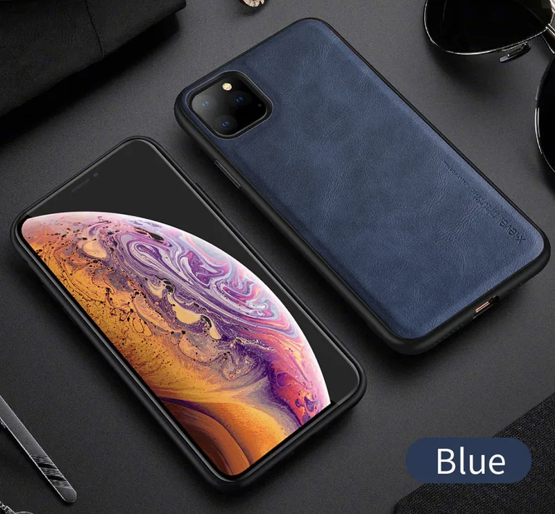 X-Level винтажный Чехол для iPhone 11 Pro Max Ретро X уровень Матовый кожаный защитный чехол - Цвет: Blue