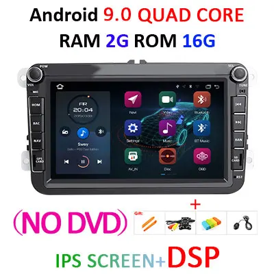 4G+ 64G Android 9,0 2 Din Автомобильный dvd-плеер gps аудио для VW/Volkswagen/POLO/PASSAT B6 B7/Golf 5 6 авто радио Мультимедиа Стерео obd2 - Цвет: 2G16G IPSDSP no dvd