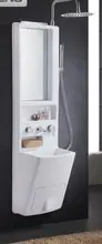 L'arche de salle de bain, lentille combinée Laver l'évier .. Robinet de douche à double bande pour toilettes