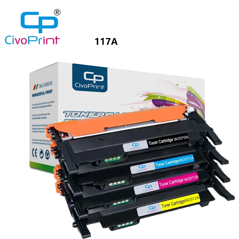 Civoprint Toner Cartridge 117A W2070A W2071A W2073A W2072A untuk HP Laser  MFP 179fnw 178nw Laser 150A 150 W|Toner Cartridge| - AliExpress