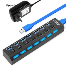 USB 3,0 концентратор с адаптером питания многопортовый OTG расширитель U диск ридер высокоскоростной Hab сплиттер для компьютера PC ноутбук конвертер