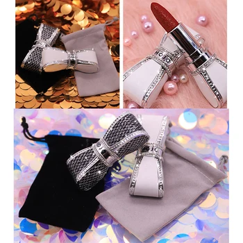 

HOJO brand Matte fog face diamond bow knot water light velvet lipstick Waterproof and easy to color lip makeup