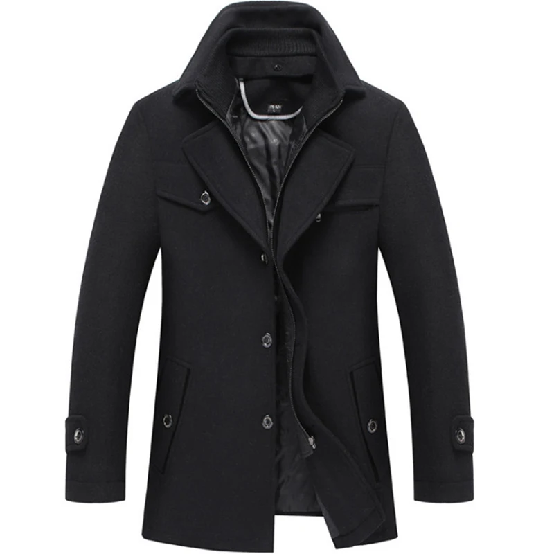 New Men Wool Overcoat Winter Coat Business Casual Thick Mens Woolen Jackets Slim Fit Trench Coat Male Luxury Clothing New Men Wool Overcoat Winter Coat Business Casual Thick Mens Woolen Jackets Slim Fit Trench Coat Male Luxury Clothing