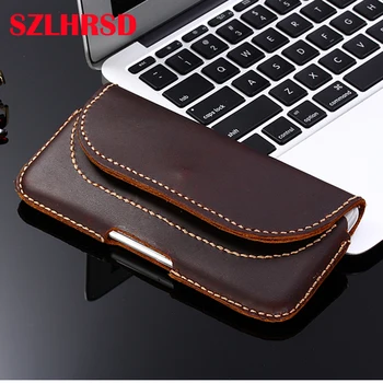 

for Huawei Mate 30 Pro Nova 5i Maimang 8 Case Genuine Leather Holster Belt Clip Phone Cover Waist Bag Handmade