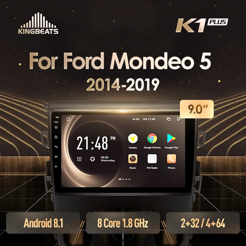 KingBeats штатное головное устройство For Ford Mondeo 5 2014 2018 2019 GPS Android 8.1 автомагнитола на