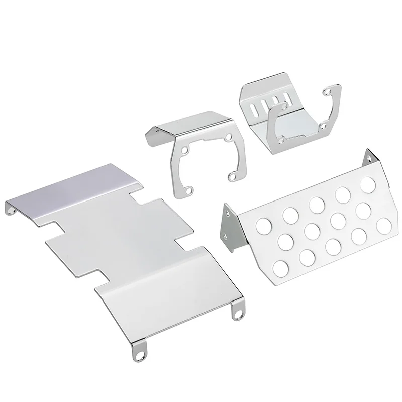 

4Pcs Stainless Steel Chassis Armor Axle Protector Plate for 1/10 RC Crawler Car Axial SCX10 II 90046 Upgrade Parts