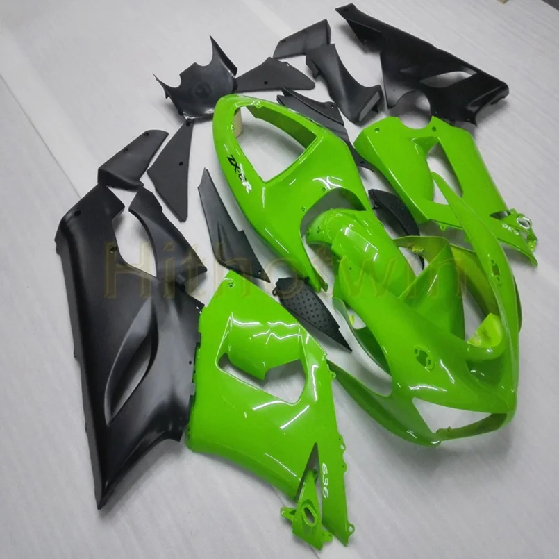Пользовательский капот мотоцикла для ZX-6R 2005-2006 моторные Обтекатели литья под давлением зеленый