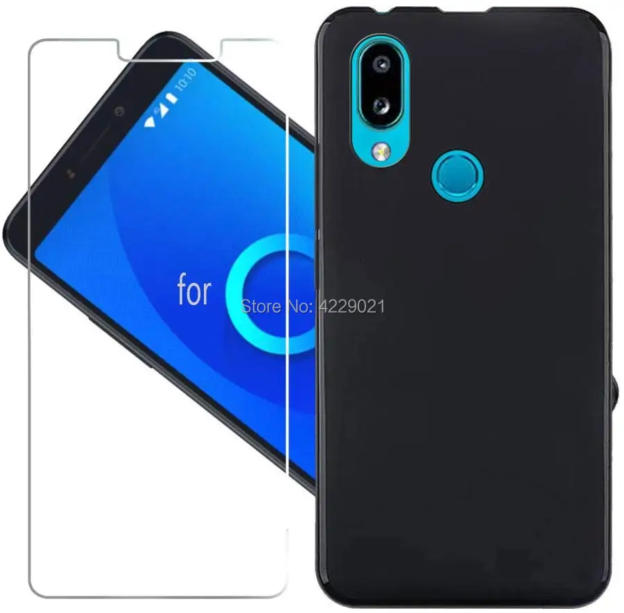 For Alcatel 3X 2019 5048U 5048Y Case Soft+ Tempered Glass blade20 TPU Coque | Мобильные телефоны и аксессуары