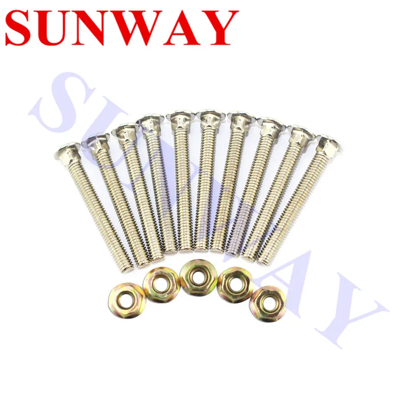 

200pcs/Lot 35*4mm Universal Coin Acceptor Screw + Nut Fixing Screw Arcade Game Machine Parts Joystick Screw