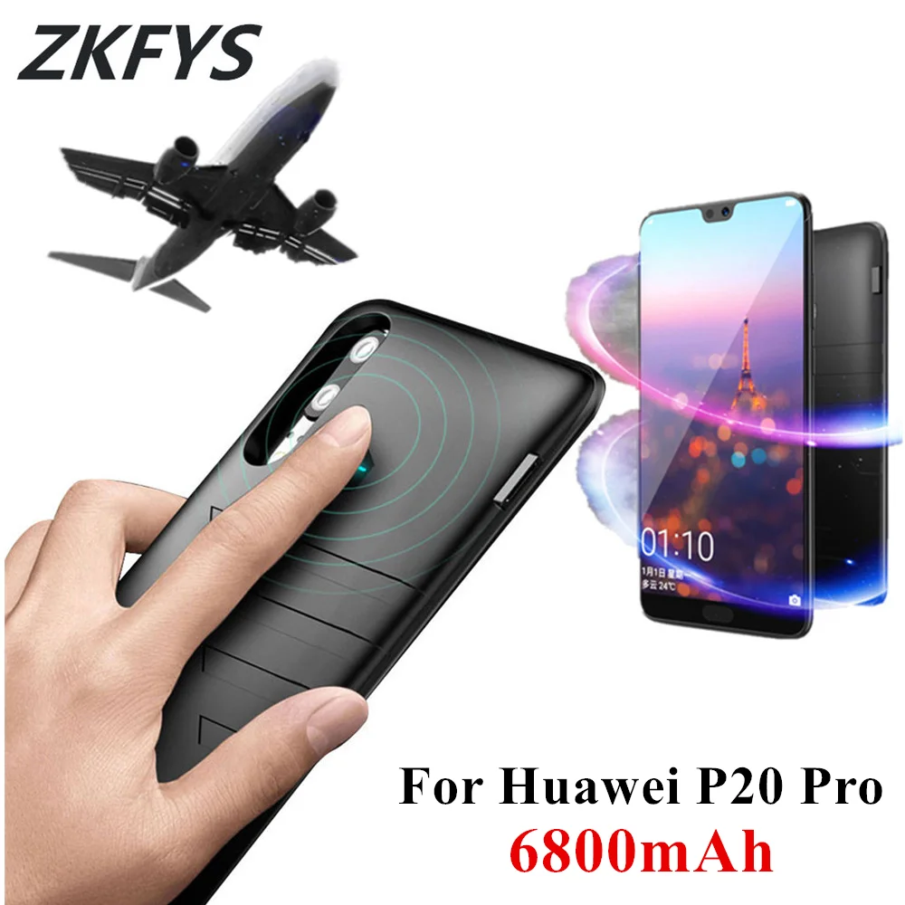 Чехол для внешнего аккумулятора ZKFYS 6800 мАч Huawei P20 Pro | Мобильные телефоны и