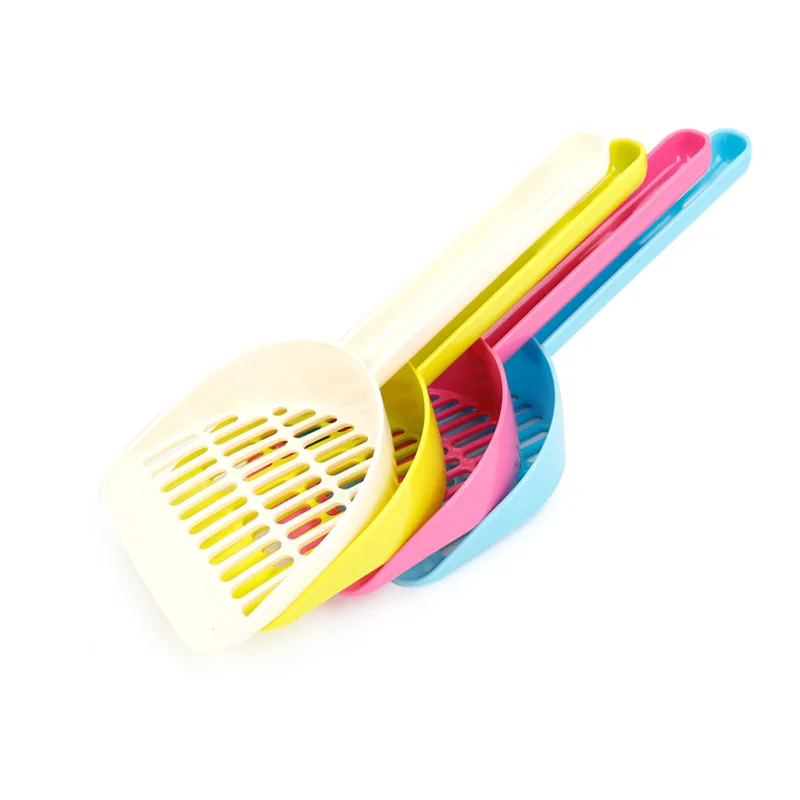 Free Shipping Pet Dog Cat Products 27CM Multi Colorful Grid Plastic Cat Litter Goods