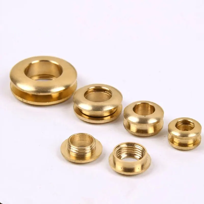 Solid Brass Screw Back Eyelets with Washer Grommets Air Eye Buckle Leather Craft Accessory DIY for Bag Garment Shoe Jeans Decor eyelet grommet ring screw back eyelets