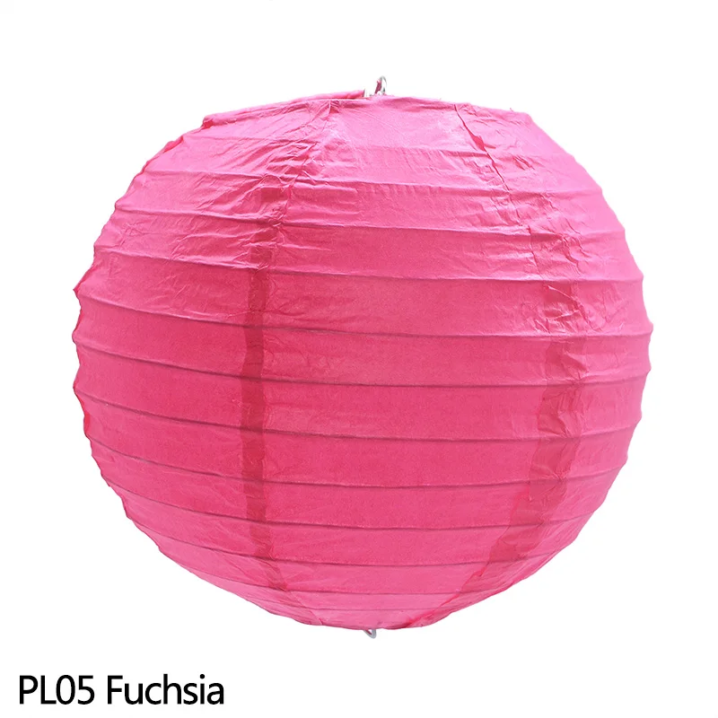 P05 fuchsia 5 шт. 4/6/8/10/12 дюймов белого и синего цвета ткани Бумага Фонари для Baby Shower или для вечеринки по случаю одежда для свадьбы, дня рождения украшение, сделай сам, светильник подвесной шар - Цвет: P05 fuchsia