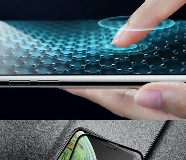 Protective Glass For iPhone 11 Pro X XS MAX 11 Screen Protector 9D Full Cover Tempered Glass on iPhone 7 8 Plus X XR Film Case