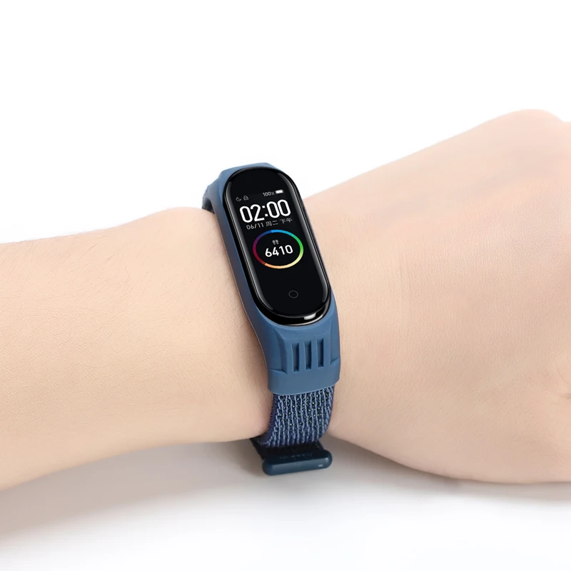 Nylon loop watchband For Mi band 3 4 strap silicone shell for xiaomi mi band 3 Replacemet wristband for Mi band 4 Accessories