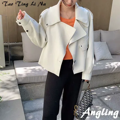 Новая модная куртка из натуральной овечьей кожи Tao Ting Li Na G2 | Женская одежда