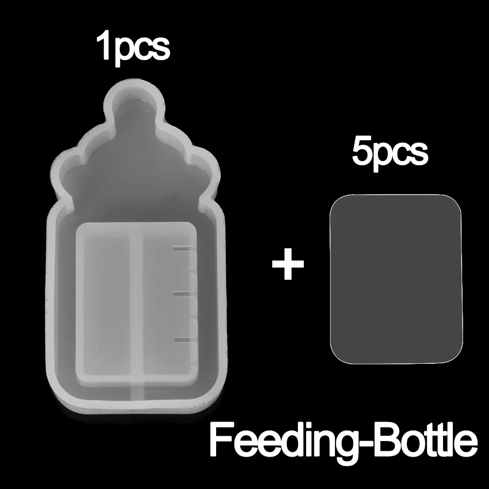 Bottle2 6 шт./компл. 1 шт. плесень и 5 шт. пластиковый лист зыбучий песок кошка лапа игровая консоль Кристалл эпоксидная смола силиконовая форма ювелирные изделия инструменты - Цвет: Bottle2