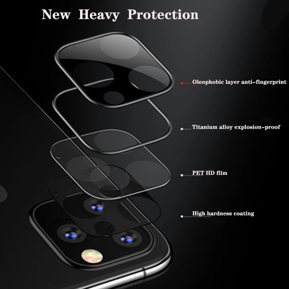 Защитная пленка для объектива камеры iPhone 12 Pro Max Mini 11 металлический чехол с полным