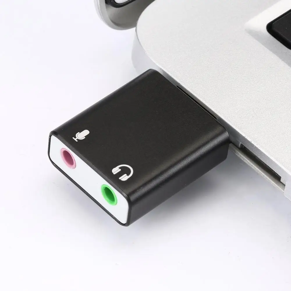 Внешний стереозвук-аудио адаптер Алюминиевый 7 1 каналов USB для Windows XP 8 10 Android Linux и