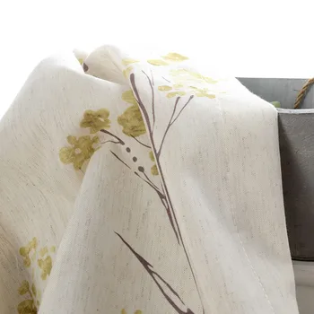 

Fashion Yellow Floral Printed Curtains for Living Room Bedroom Kitchen Home Decorative Drapes Window Treatments