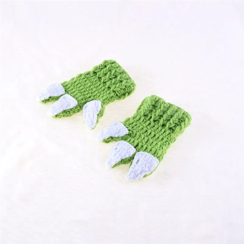 Delux Master YodaBaby Clothes Newborn Photography Crochet Knit Infant Hat Coat Golves Shoes Belt Clothing Set Photo Shoot Props (4)