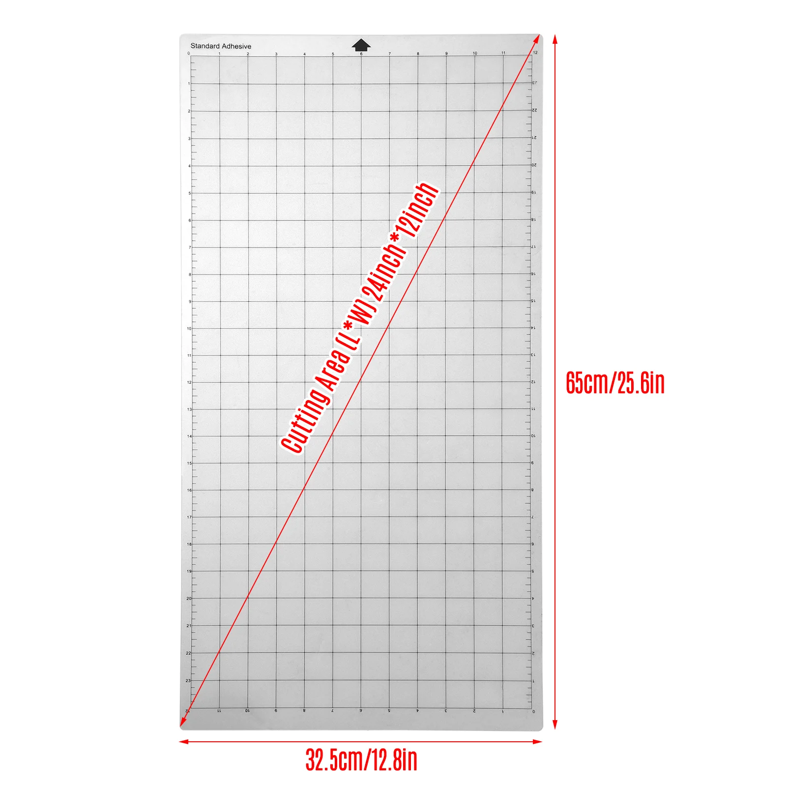 Cutting Mat Cutting Pad 3PCS Replacement Cutting Mat Transparent Adhesive Cricut Mat with Measuring 12x24 Inches for Silhouette Cameo Cutting