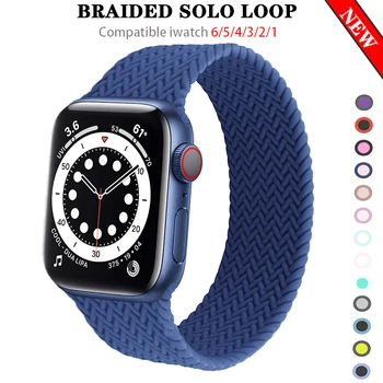 Ремешок силиконовый для Apple watch band 44 мм 40 мм, эластичный браслет для соло series 6 SE 5 4 3, 38 мм 42 мм