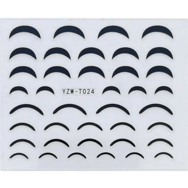 Nail Stickers for Manicure Nail Sticker Sliders For Nails Decal Self-adhesive Nails Figures Transfer Black DIY Accessories YZW-T024 balck
