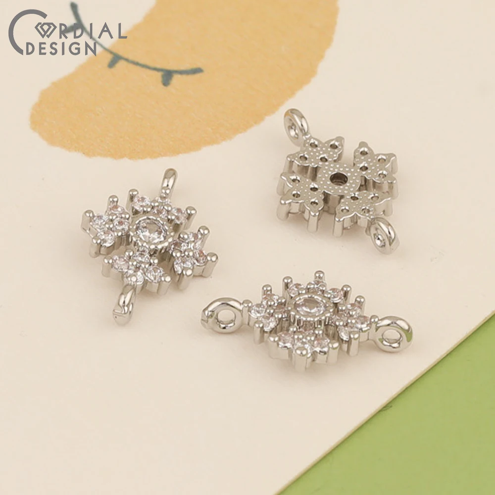 Cordial Design 50Pcs 11*16MM Jewelry Accessories/Connector/DIY Making/Hand Made/Flower Shape/Jewelry Findings & Components - cordial