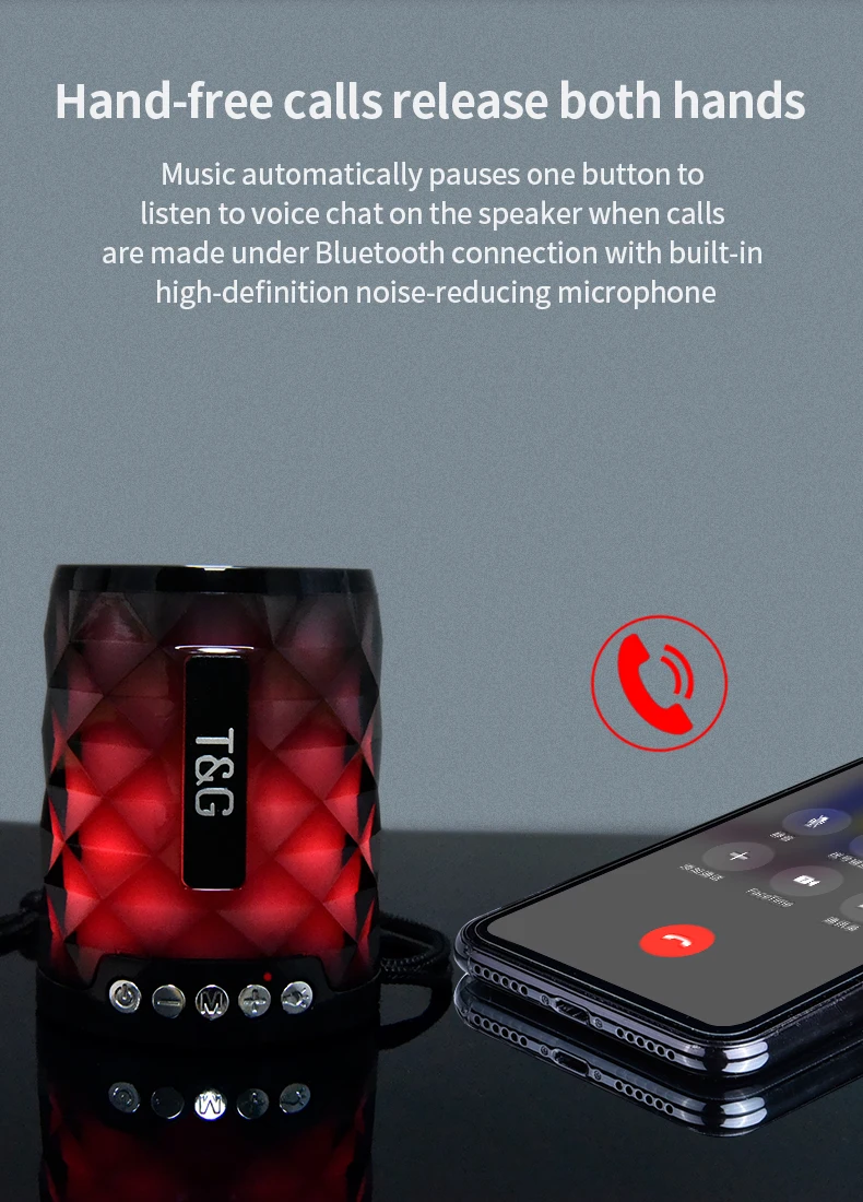 Колоннар Bluetooth динамик Портативный Открытый бас громкий динамик беспроводной красочный Led Поддержка TF карты FM стерео Hi-Fi коробки