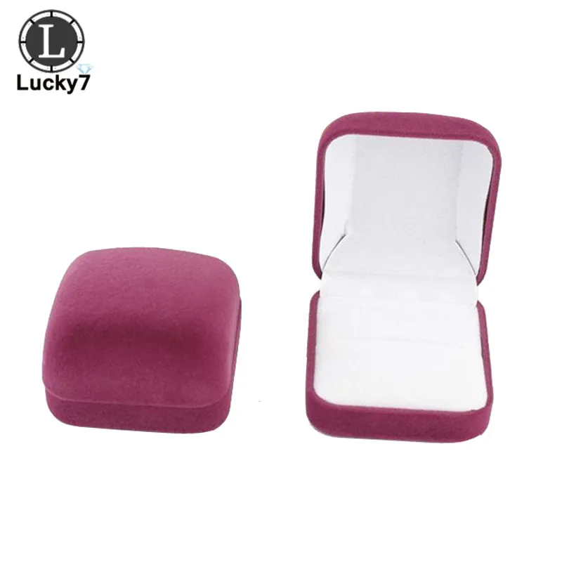 Pink and white 10 цветов, бархатная коробка для обручальных колец, коробка для хранения ювелирных изделий, складной чехол для свадебного кольца, подарок на день Святого Валентина, Органайзер - Цвет: Pink and white