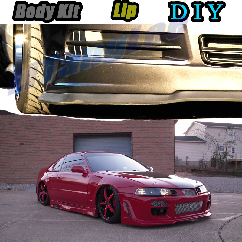 Car Bumper Lip Front Spoiler Skirt Deflector For HONDA Prelude BA BB Tune Modified Body Kit VIP Hella Flush Lips | Автомобили и