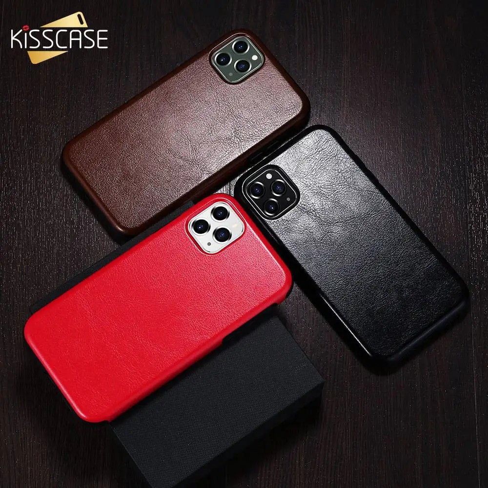 KISSCASE деловой чехол для телефона iPhone 11 Pro Max Ретро из искусственной кожи s 7 8 6 6S Plus XR X