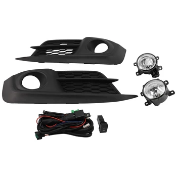 

1 Pair Front Fog Light Clear Lamps Switch+Bulbs for Honda Civic 2/4Dr 2016 2017