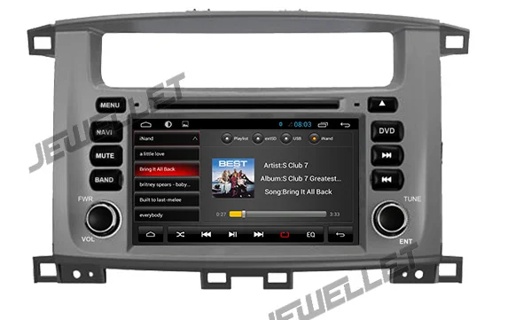 4 ядра 1024*600 HD экран Android 9,0 автомобильный DVD gps радио навигация для Toyota Land Cruiser 100