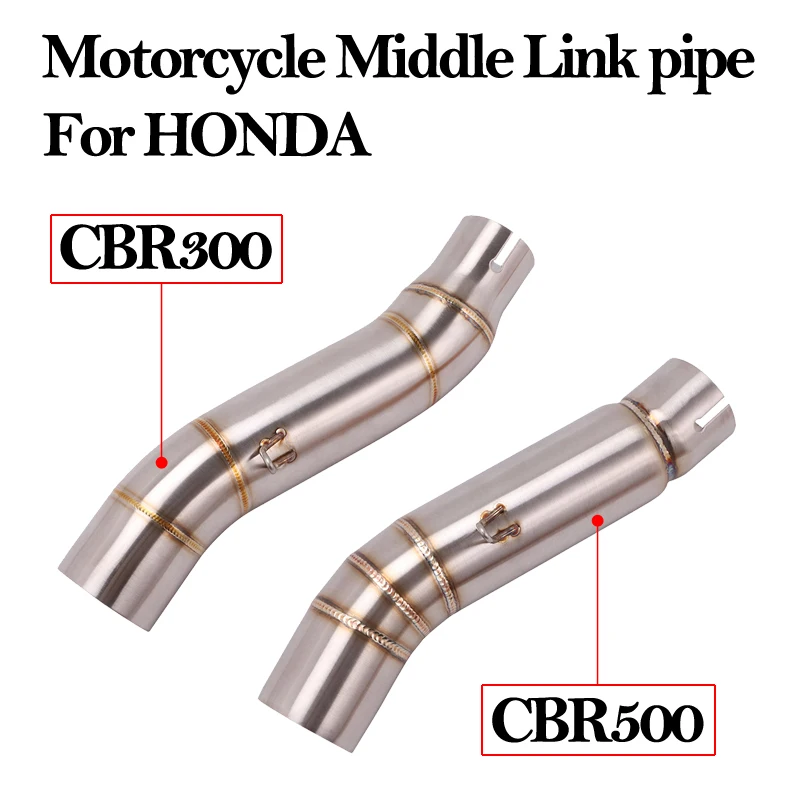 Для Honda CBR300 CBR 500 мотоцикл Выхлопная средняя связь Соединительная труба средней трубы cbr500 cbr300 CBR500X CBR500F CBR500R
