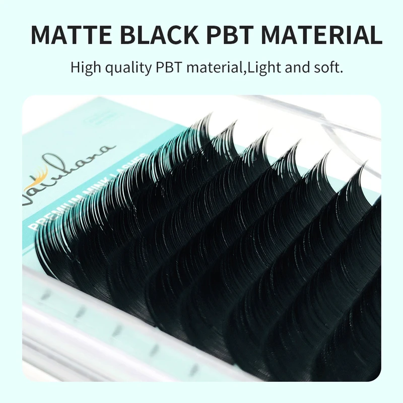 NATUHANA Korea PBT 16Rows B C D Curl Eyelash Extension False Individual Lashes Hand Made Faux Mink Eyelashes for Extensions