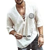 Special Price Vintage Shirt Halloween-Costume Viking Linen Pirate Cosplay Medieval Renaissance V-Neck 8bWZwdwRe1X