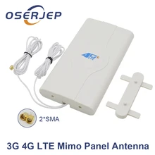 700~2600mhz 88dbi 3g 4g Lte Antenna Mobile Antenna 2X CRC9/TS9/SMA Male Connector  Mimo Panel Antenna+2 Meters Cable For Router