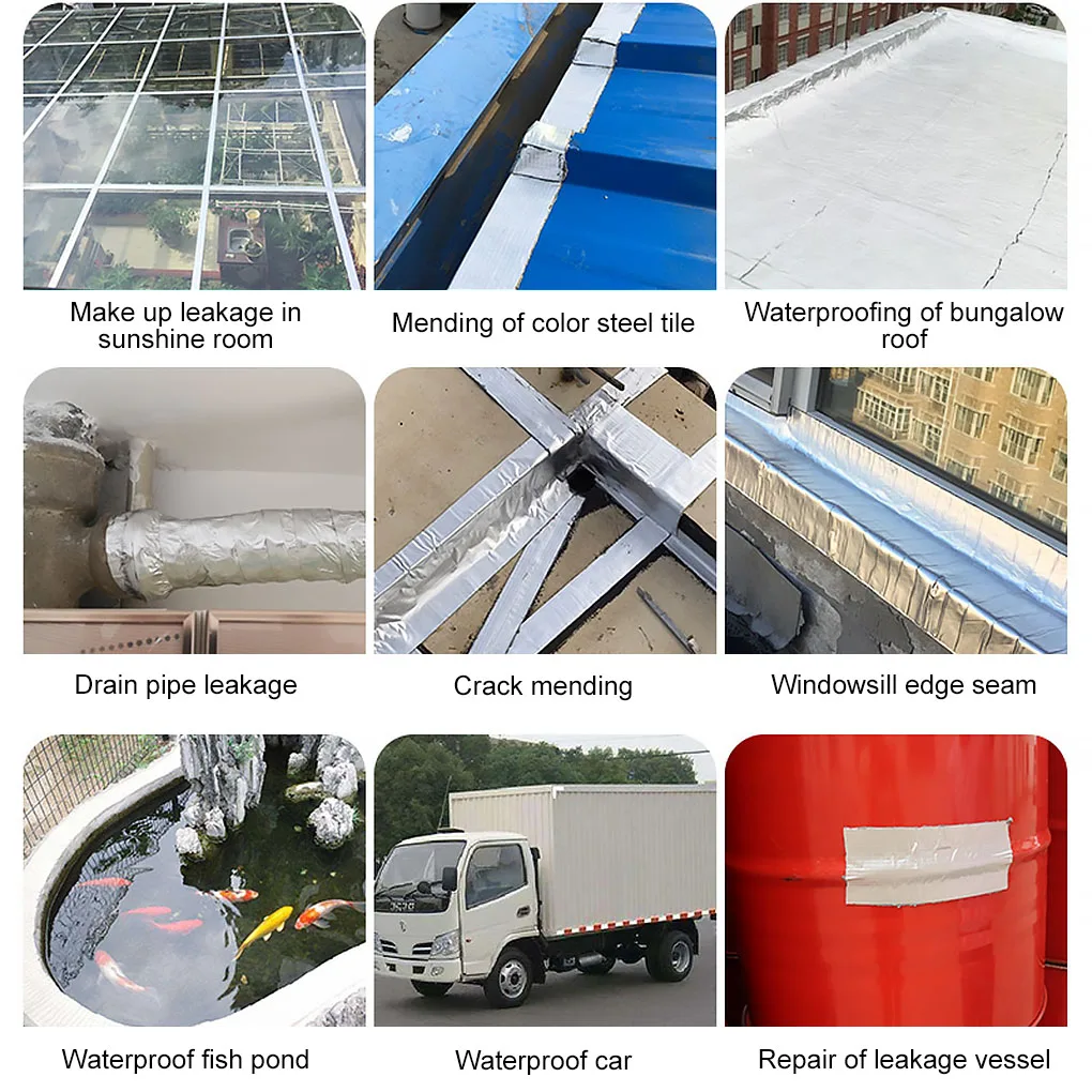 Водонепроницаемая лента высокой вязкости клейкая из алюминиевой фольги