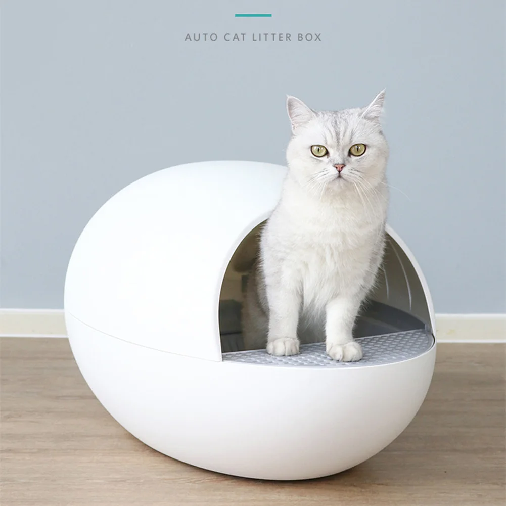 Автоматическая кошачья песочница, умный датчик гравитации, кошачий Туалет, дезодорант, защита от брызг, умный, самоочищающийся, закрытый поднос для туалета