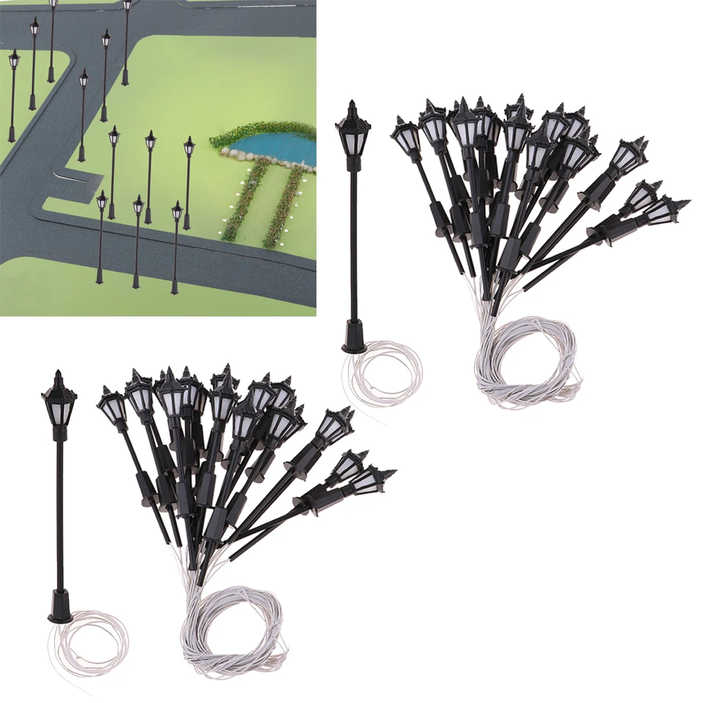 40 Pieces Lamppost Street Lamp Street Lamp For Railway Model Making